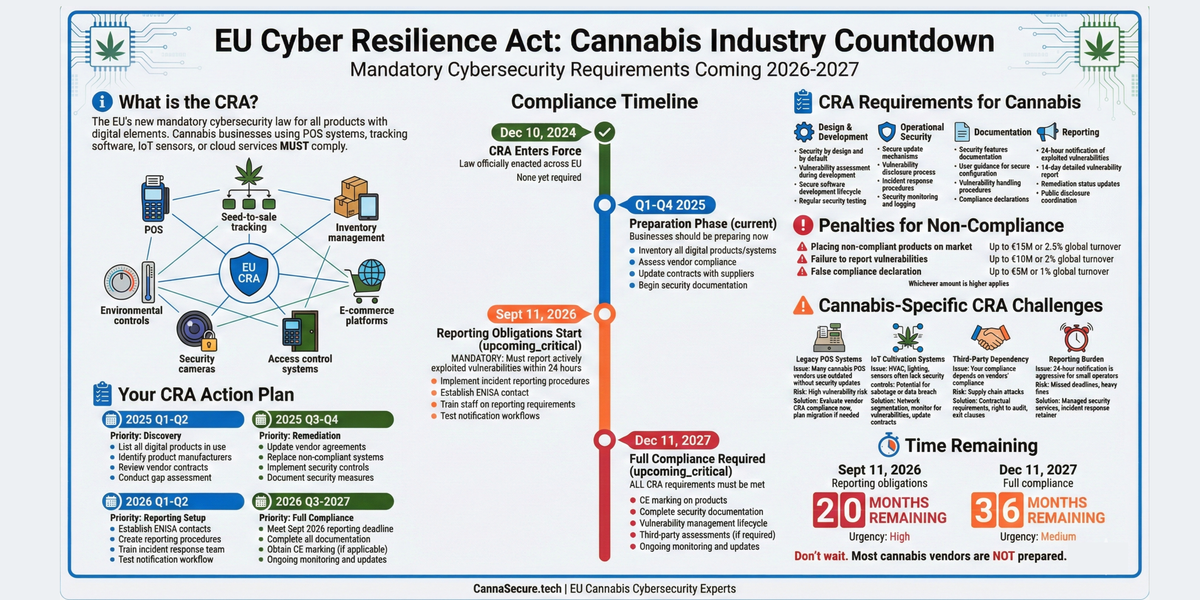EU Cyber Resilience Act 2026: Cannabis Industry Preparation Guide